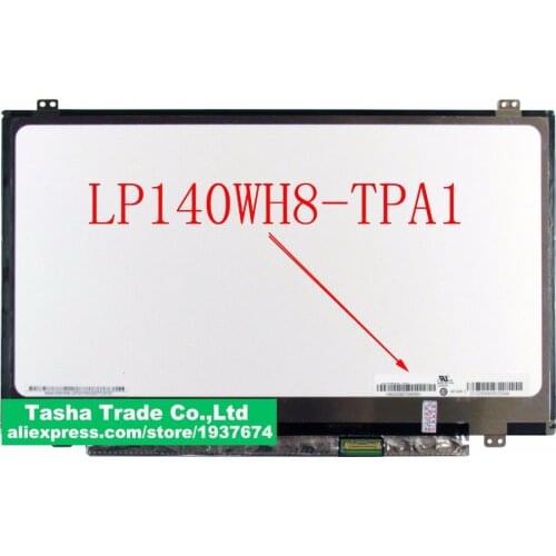 Original LP140WH8-TPA1 LP140WH8 TPA1 TFT LCD Screen LED Display eDP 1366x768 30 pin