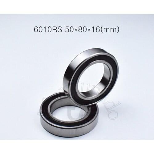 6010RS 50*80*16(mm) 1Pieces bearing ABEC-5 6010 6010RS ruber sealed chrome steel deep groove bearing