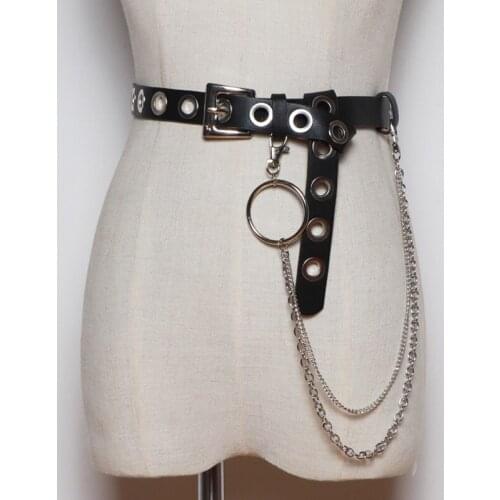 Usexy Waist Chain Straps Belts Body Bondage Dress Leather Harness Women Suspenders Garters Underwear Harajuku Goth Accessories