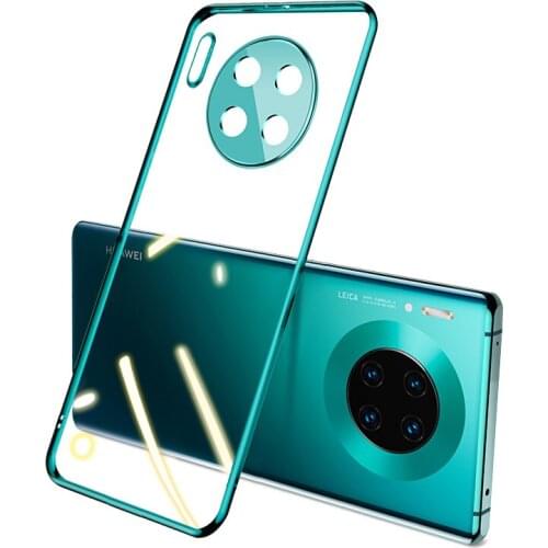 Transparent Plating TPU Phone Case For Huawei Mate 20 30 Pro Honor X10 Play3 Mate 30 Lite Nova 3 5Z 5 5i 7 Pro Cover Case Coque