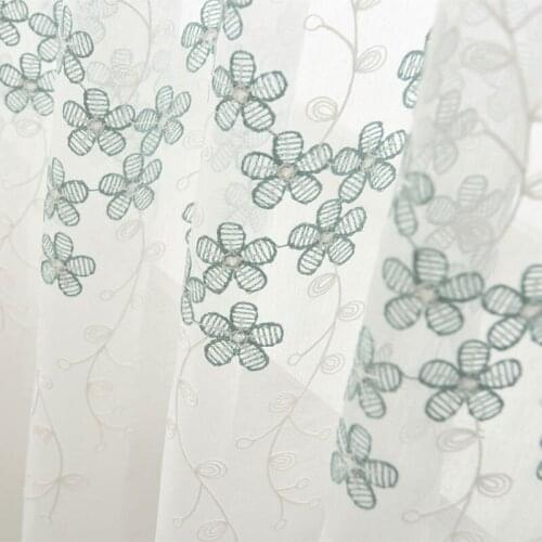 Sell Sell Embroidered Tulle Transparent Curtains Living Room Bedroom Tulle Curtains Kitchen Modern Tulle Curtains
