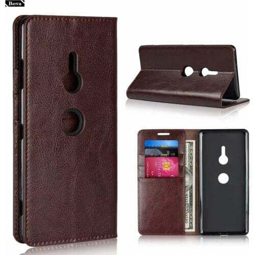Deluxe Wallet Case for Sony Xperia XZ3 leather Case Flip Cover for Sony XZ3 6.0" Retro Protective Holster Phone Shell Bags