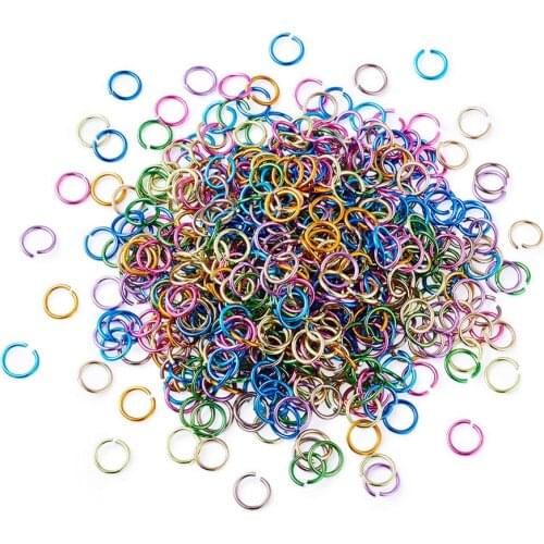 200g 6mm 8mm 10mm Mixed Color Aluminum Wire Open Jump Rings for Jewelry Findings Components DIY Necklace Bracelets