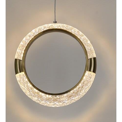 Modern Pendant Lamp Nordic Round Golden Small Iron Pendant Light For Bar Cafe Living Dining Room Bedside Simple Hanging Lamp