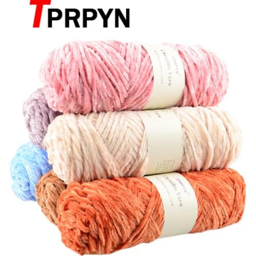 TPRPYN 1PC=100g 110M Chenille Yarn For Knitting Velvet Texturized Knitted Crochet Yarn Soft Warm Line Threads To Knit Needlework