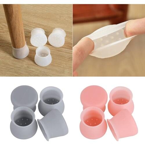 Universal Silicone Chair Leg Caps Pads Furniture Table Protector Cover Anti-slip Floor Protect Mute Round Square Chairs Leg