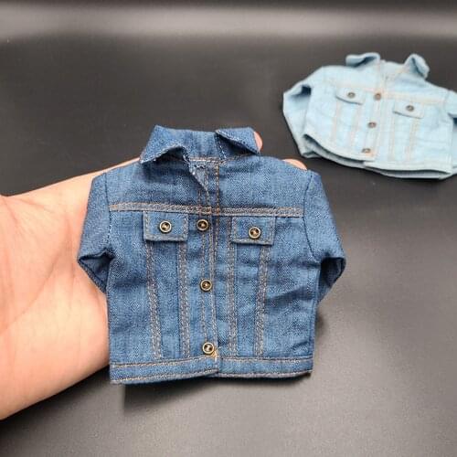 In Stock 1/6 Scale Female Figure Accessory Denim Jacket 3A Top Clothes Model for 12'' Action Figure Body