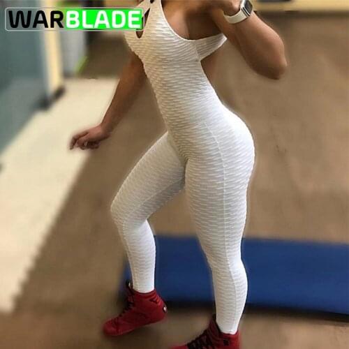 White Color Hot Sale New Folding Push Up Fitness Rompers Womens Jumpsuit Backless Halter Across Playsuit Sexy Bodysuit