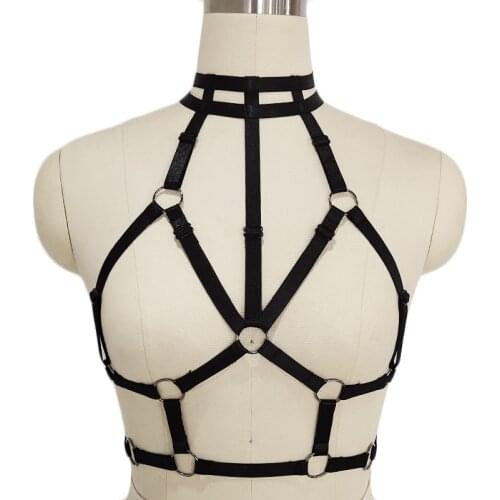 Festival Body Belt Bondage Lingerie Sexy Goth Adjustable Cage Bra Dance Halloween Rave Wear Women Body Harness