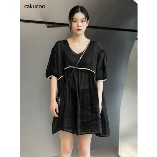 Cakucool summer elegant and sexy beach backless tie sleeveless dress women design sense vest sexy fairy irregular hem