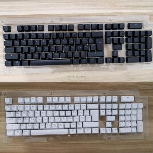 104 Keycaps Russian Translucent Backlight Keycaps For Cherry MX Keyboard Switch