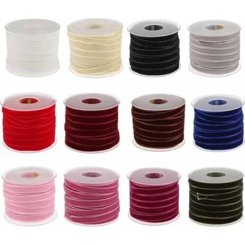 20yards 10mm Velvet Ribbon Wedding Party Decoration Handmade Ribbon Gift Wrapping Hair Bowknot DIY Christmas Ribbon