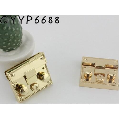 45*40mm Gold lock small trendy lock DIY standard locks thumb handmadebags metal new fashion push locks Bag hardware accessories