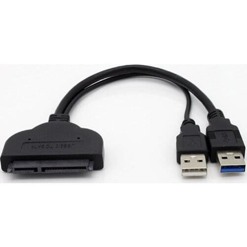 5/100PCSUSB 3.0 USB 2.0 SATA 22Pin 2.5" Hard Drive Adapter Converter Cable Cord High Speed for 2.5 inch SSD HDD Hot-Swapping