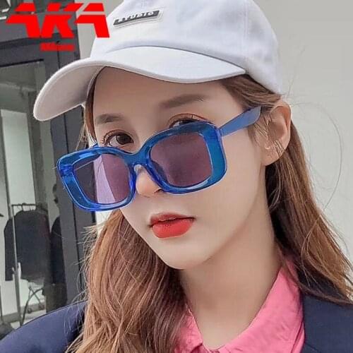 AKAgafas 2021 Square Hip hop Sunglasses Women Retro Eyewear Women Luxury Eyeglasses For Women/Men Mirror Oculos De Sol Feminino