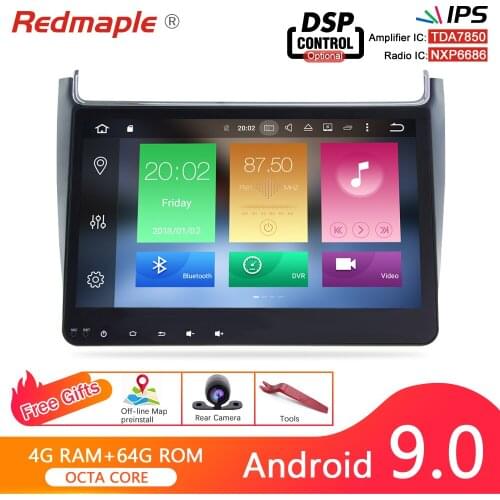 Android 9.0 car Radio Multimedia GPS Player For Volkswagen Polo 2015-2017 Auto Audio DVD Navigation Video WIFI Bluetooth Stereo