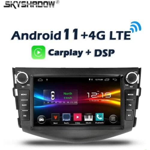 6GB + 128G Carplay DSP Android 10.0 4G LTE IPS Car DVD Player GPS WIFI Bluetooth RDS Radio For Toyota RAV4 RAV 4 2006 -2011 2012