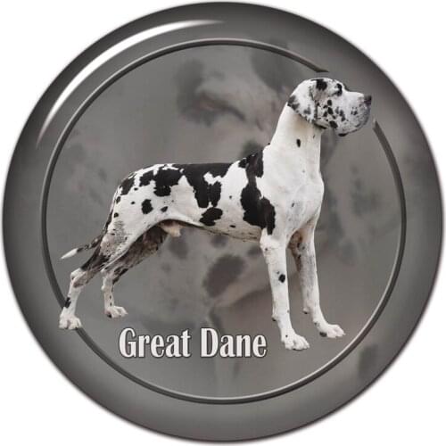 B0884# 13CM/17CM Self-Adhesive Decal Great Dane Dog V4 Car Sticker Decors on Bumper Rear Window Laptop