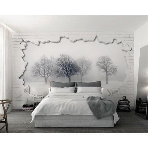 Beibehang Custom wallpaper photo brick wall Nordic modern style woods 3d stereo background wall decoration murals 3d wallpaper