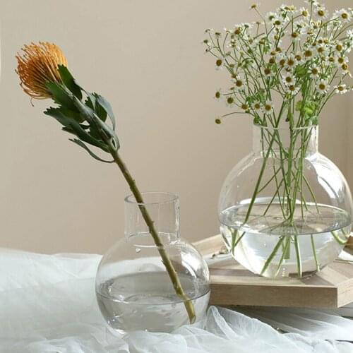 Flower Vase for Table Decoration Living Room Decorative Vase Mariage Table Ornaments Handmade Glass Vase Decoration Home