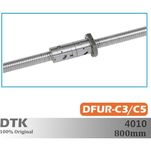 DTK Taiwan Double Nut DFU4010 C3 C5 Ground 10mm lead Ball Screw 800mm thread shaft High Precision Flange CNC Grind Spindle