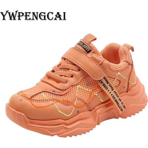 Luminous Kids Running Shoes Spring Autumn Boys Casual Sport Shoes Patchwork Sneakers Girls Soft Breathable Shoes Size 26-36