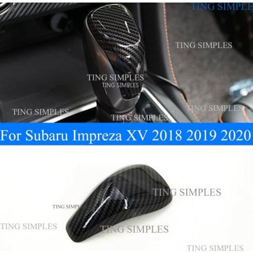 For Subaru Crosstrek XV Impreza 2018+ Forester 2019+ Carbon Fiber Gear Shift Lever Knob Cover accessories
