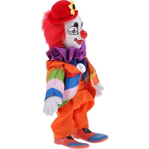 18cm Porcelain Clown Doll Comedian Dolls Model Party Ornament Kids Gifts Toy