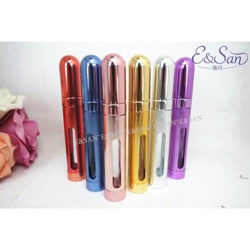 L46-12ML Bullet Aluminum Round Glass Spray Perfume Lipstick Tube Perfume Bottles 108pcs/lot