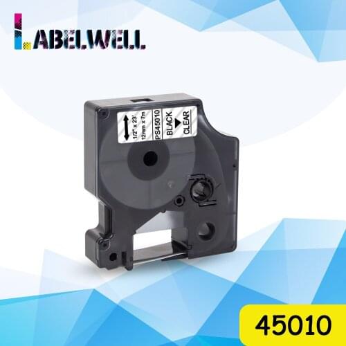 Labelwell 12mm Labeling Tape 45010 for Dymo D1 45010 ribbon cassette Compatible for Dymo label manager label maker LM 160 280