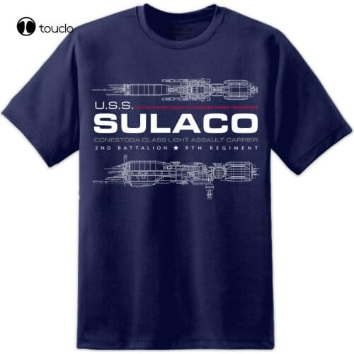 Mens Aliens Uss Sulaco Crew Member T Shirt Nostromo Weyland Yutani M41A Pulse Tee Shirt