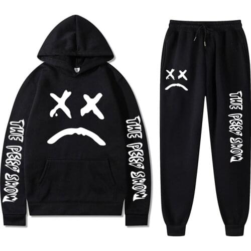 Men Lil Peep Sets Hoodies+Pants Fleece Hooded Sweatshirt Sweatpants Fashion Slim Fit Men Women Set Hoodie Pant Pullover Hoody