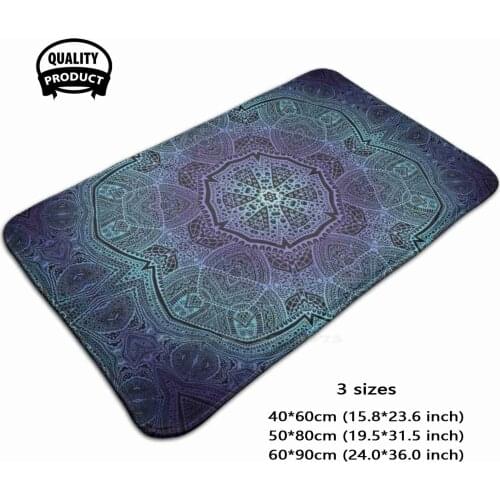 Al Mandala Of Spirituality Night Winter Flower Soft House Family Anti-Slip Mat Rug Carpet Hindi Art Henna Art Al Spiritual Yoga