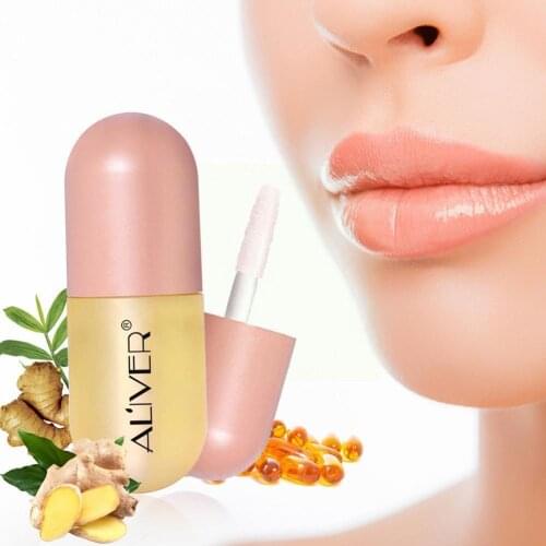 Natural Ginger Essential Oil Vitamin E Lips Plumper Lasting Lines Long Reduce Repairing Lip Lip Moisturizer Plumpers Care S O2S7