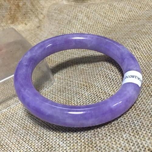 56mm Certified (Grade A) Natural Lavender stoneite stone Bracelet Bangle 02110