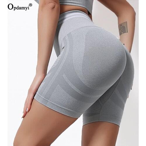 New Seamless High Waist Yoga Sport Shorts Hip Push Up Women Fitness Running Shorts Tummy Control Workout Gym Booty Shorts Female