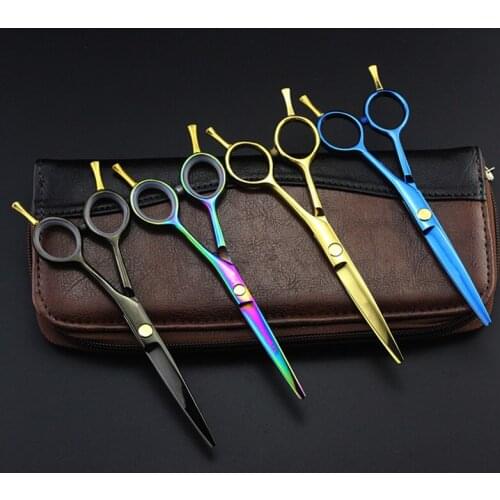 Professional Japan 440c 5.5 '' Two-tailed cut hair scissors haircut thinning barber hair cutting shears hairdresser scissors set