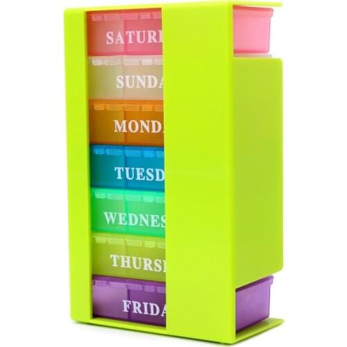 21 Slots 7 Day Pill Box Organizer Weekly Medicine Vitamins Storage Container Travel Case