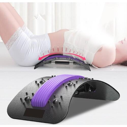 Lumbar Stretch Equipment Back Massager Stretcher Fitness Support Relief Mate Spinal Pain Relieve Chiropractor For Body Building
