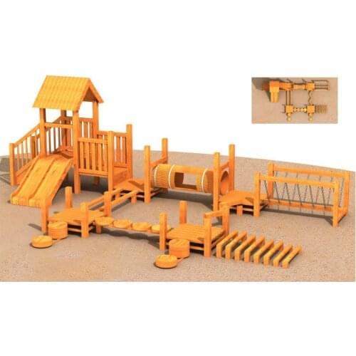 Antirot Outdoor Wooden Playground