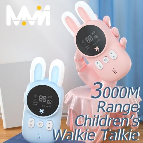 Kids Toys Walkie Talkie Children 2 Pcs Childrens radio Walkie-Talkie Kids Birthday Gift Toys For Boys Girls 3000M Range Walkie