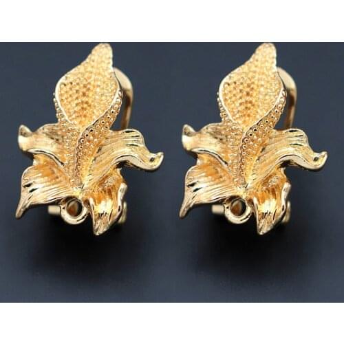 Clip Earrings Post with a Loop Hanger Flower DIY Metal Stud Earrings Findings 17x22mm 10 Pairs