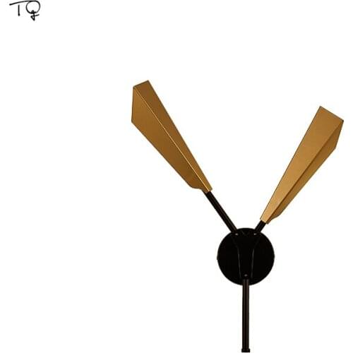 Nordic Post Modern Industrial Art Decor Wall Lamp Metal Designer Gold Black Wall Sconce Sofa Bedroom Lamp Bedside Background Bar