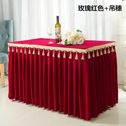Velvet Rectangular Tablecloth Metting Table Skirt Soft Velvet Fabric Table Skirting For Table Cloth Table Cover Decoration