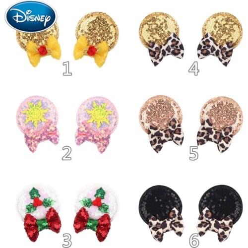 Mouse Ears Barrette Wholesale Sequin Hair Bows Glitter Butterfly Clips DIY Girls Hair Accessories Hair Clips for Women