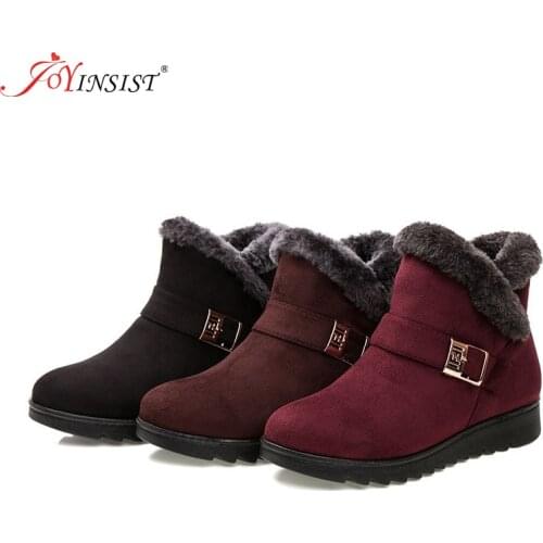 Suede Sneakers Women Snow Boots Solid Flat With Plush Warm Snow Boots Casual Shoes 2019 New Womens Boots High Quaiality