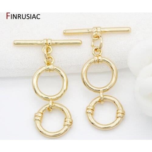 14K Gold Plated Toggle Clasps Hooks For Bracelets Necklace Making Jewelry Supplies 2021 New Design OT Clasps Accessories