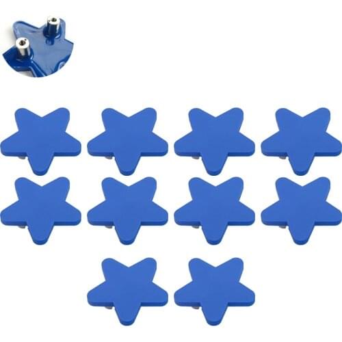 10Pcs Cartoon Rubber Door Handles Cute Blue Star Children room Kitchen Cabinet Knobs and Handles Furniture Handle Drawer Pulls