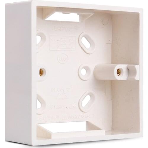 10pcs Wall Surface Mounted Bottom Box 86 Type Socket Switch Bottom Junction Base PVC Wall Mount Switch Box