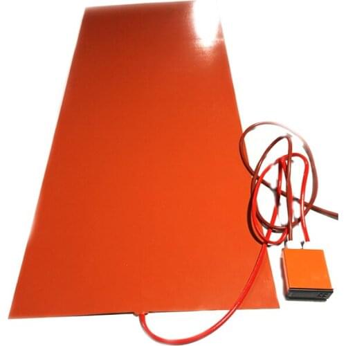 120V 2100W 500*1200*1.5mm Silicone Rubber Heater digital thermostat on wire 3000mm lead wire